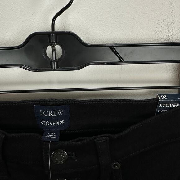 J.Crew Tall Black Stovepipe Straight Jean Signature Stretch+ Black US 26T NWT - Picture 6 of 11